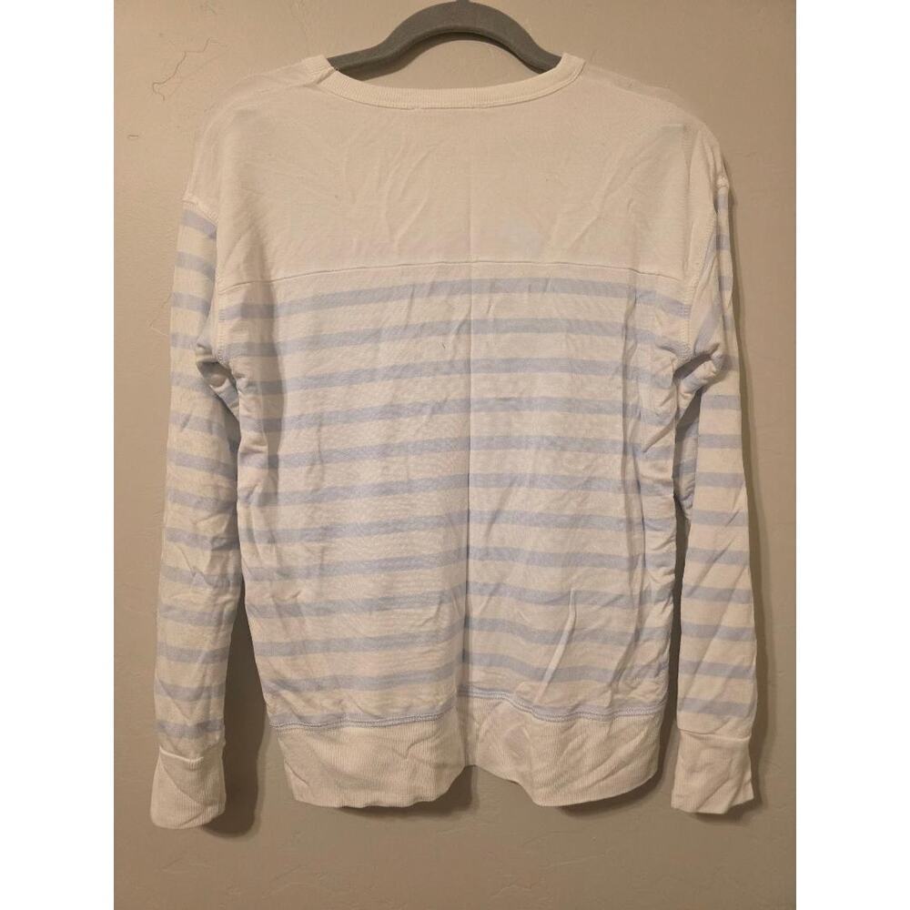 Workshop White Ribbed Long Sleeve Top | Minimal Soft Long Sleeve Tee XS - Picture 2 of 6